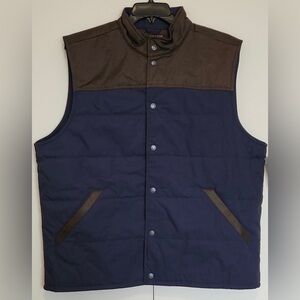 RidgeCut Toughwear Men's Large Outdoor Faux Leather Vest